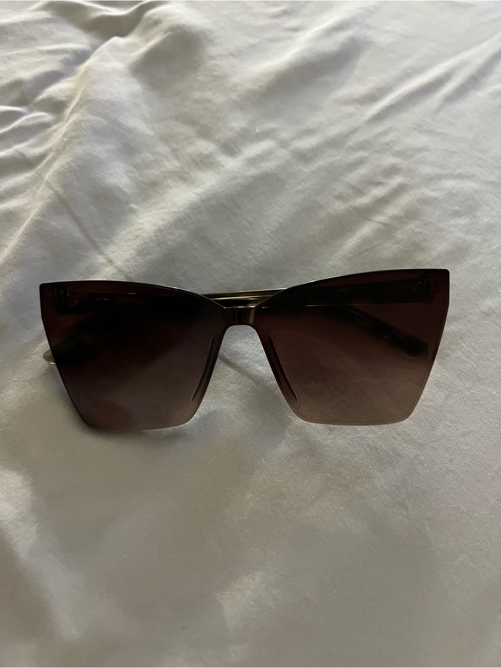 Diff Eyewear Women's Oversized Square Sunglasses - Dark Brown Gradient